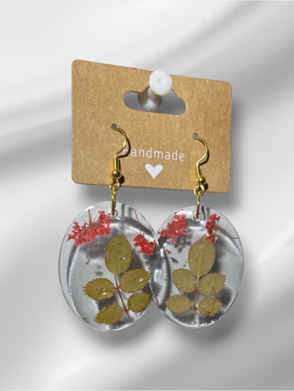 Handmade Floral Resin Earrings